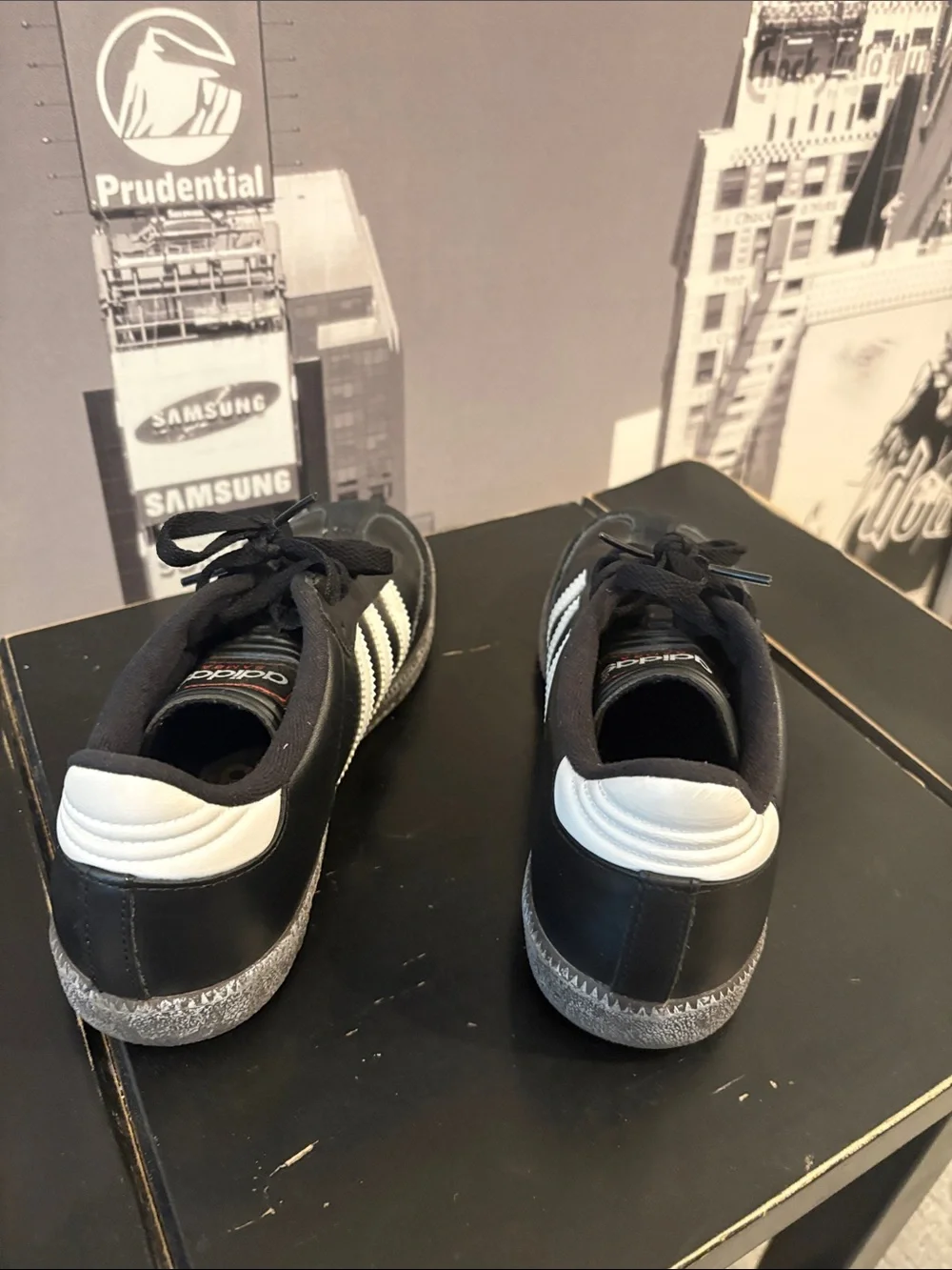 adidas Samba Black and White Leather Sneakers